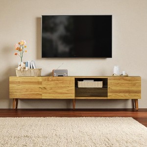 Mshliw 70 Inch Mid-Century Modern TV Stand with Storage, Long Entertainment Center Media Console for Living Room or Bedroom - 1 of 4