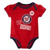 MLB Washington Nationals Infant Girls' 3pk White Bodysuit - 4 of 4