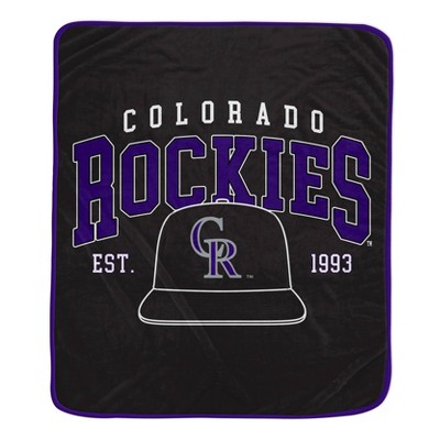 MLB Colorado Rockies Vintage Arch Block Ultra Soft Blanket