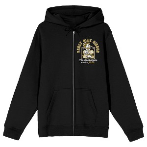 Pabst Blue Ribbon Support Your Local Bartender Cheers Adult Black Zip-Up Hoodie - 1 of 4