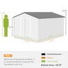 11' x 9' Metal Storage Shed Garden Tool House with Double Sliding Doors, 4 Air Vents for Backyard, Patio - 3 of 4