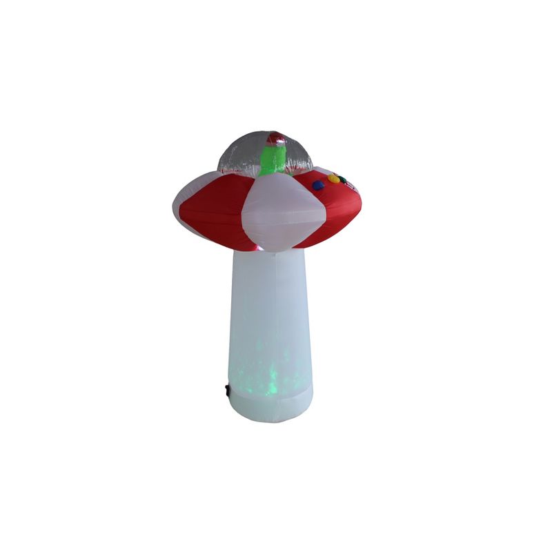 A Holiday Company 7ft Tall Star Dasher UFO with Green Shimmer Light, 7 ft Tall, Multi, 4 of 6