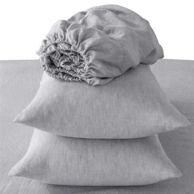 Four Piece Light  Linen Sheet Set