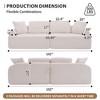 TiramisuBest LY-003 Beige White Deep Seat Compression Sofa 3 Seater with Beige for sofa - 3 of 4
