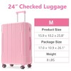 Lyngins Expandable 28 Inch ABS Hard Shell Luggage, Checked Suitcase/Away Luggage, TSA Approved 3-Dial Lock, Quiet Double Universal Wheels - 4 of 4