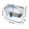 Unique Bargains Double Layer Makeup Bag Cosmetic Travel Bag Case Make Up Organizer Bag Clear Bags for Women 1pcs - 4 of 4