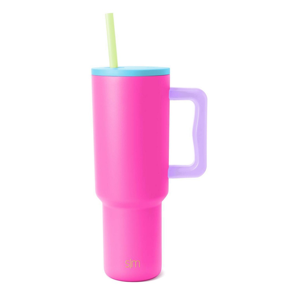 Simple Modern Trek 40oz Stainless Steel 80's Mix Lidded Tumbler Neon Pink