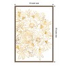 Amanti Art Rose floral art in gold by Rosana Laiz Blursbyai Canvas Wall Art Print Framed 16 x 23-in. - 4 of 4