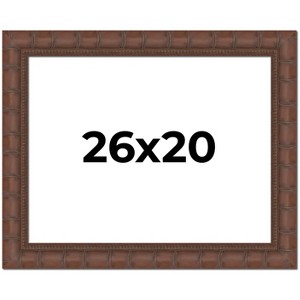PosterPalooza | 26x20 Wide Bamboo Picture Frame, UV Acrylic, 4 Finishes - Brown, Black, Silver, and Natural - 1 of 4