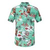 Clearlove Men's Hawaiian Shirt Short Sleeves Printed Button Down Summer Beach Dress Shirts - 3 of 4