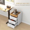 NicBex 3-Drawer File Cabinet with Wheels Mobile Filing Under Desk Storage with Removable Tray Storage Cabinet for Home, Office - 4 of 4