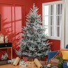 7.5 Foot Artificial Nordic Pine Christmas Tree with Snow, Easy Assembly - 2 of 4