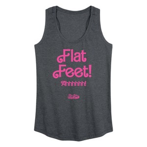 Women's - Barbie - Barbie Movie Flat Feet Graphic Racerback Tank - 1 of 4