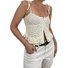 Women's Crochet Knit Ruffle Hem Tank Top - Sky to Moon - image 3 of 4