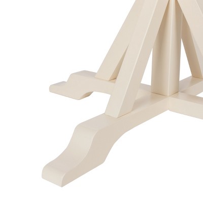 Shay 5-Piece White and Natural Wood Dining Set