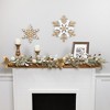 Northlight Glittered Poinsettia and Ornaments Artificial Christmas Garland - 6' x 7" - Unlit - 2 of 4