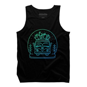 Men's Design By Humans Christmas Van By VEKTORKITA Tank Top - 1 of 4