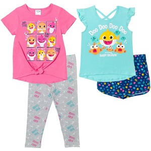 Mommy Shark Costume Baby Shark Girls Pink T-Shirt And Shorts