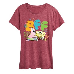 Women's - Spongebob Squarepants - Bff Patrick Short Sleeve Graphic T-Shirt - 1 of 4