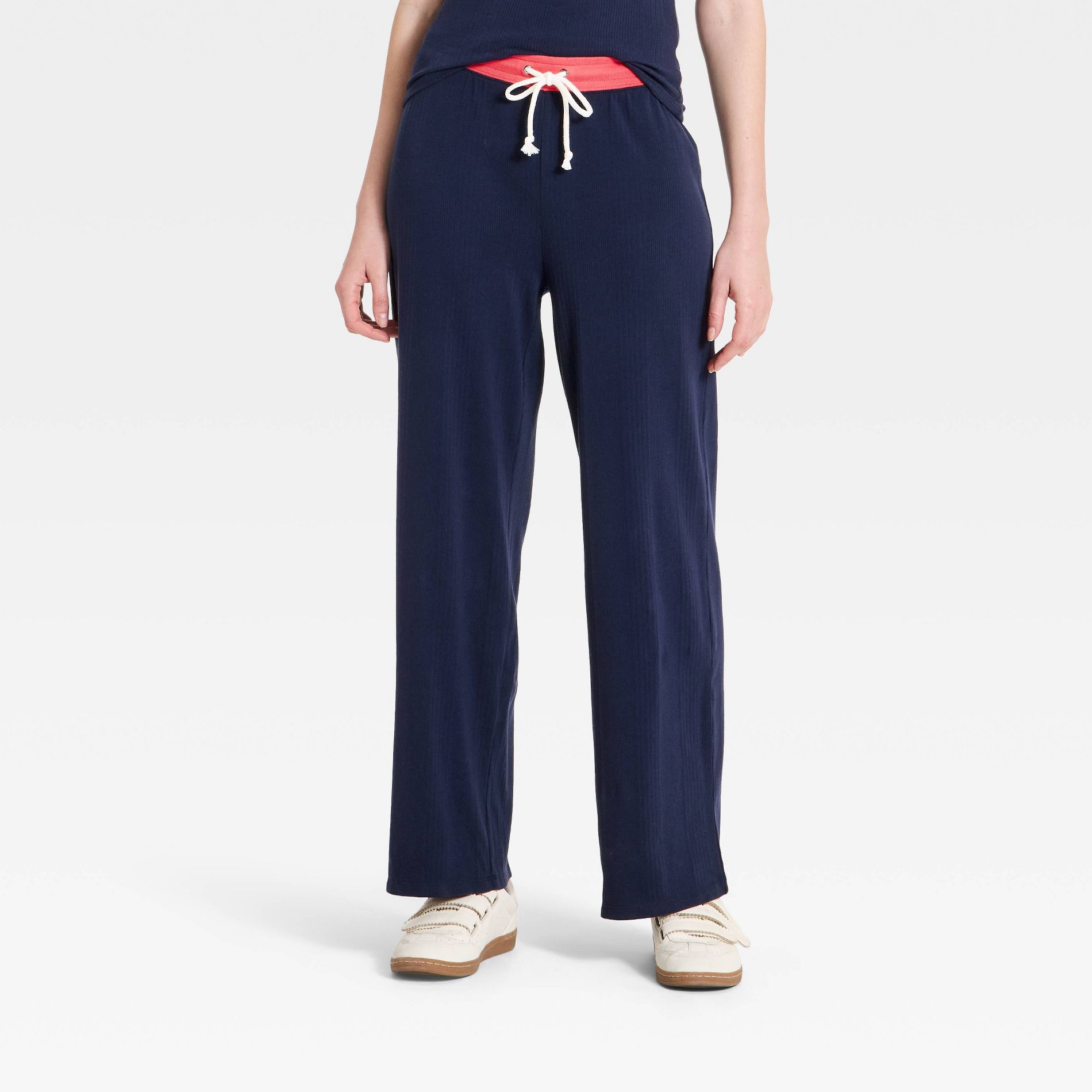 Women's Mid-Rise Rib Knit Full Pull-On Pants - Universal Thread™