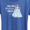 Women's - Disney - Full Of Christmas Cheer Cinderella Short Sleeve Graphic T-Shirt - 2 of 4