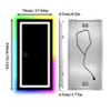 Overlength Rectangle RGB LED Bathroom Mirror w/ Bluetooth Speaker Vanity Mirror for Make Up - 3 of 4