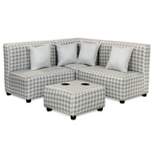 Tibbetts Kids' Sectional with Ottoman Gray/White - HOMES: Inside + Out