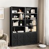 Garvee 71.4 Inch Tall Industrial Bookcase with Doors ¨C Farmhouse 6-Shelf Display Storage for Home Office, Living Room, Bedroom, - 2 of 4
