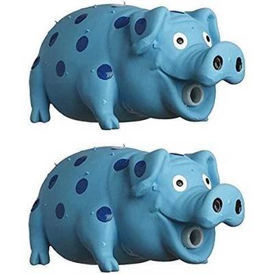 Multipet Goblets Pig Latex Dog Toy in Assorted Colors - Size: