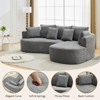 106"L-Shaped Curved Cloud Sectional Couch with Chaise, Boneless Corduroy Couch,Modern Modular Upholstered Sofa,  for Living Room,Bedroom,Apartment - 4 of 4