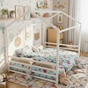Polibi Montessori Metal House Floor Bed Frame with Fence - 2 of 4