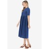 Woman Within Plus Size Short-Sleeve Denim Dress - 4 of 4