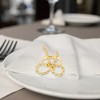 Unique Bargains Napkin Rings Bow Stainless Steel Gold Tone 1 Pc - 3 of 3