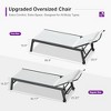 PURPLE LEAF Outdoor Lounge Chair Set Aluminum Patio Chaise Lounger with Side Table and Pillow for Outside Pool Beach Sunbathing Tanning Recliner - 3 of 4