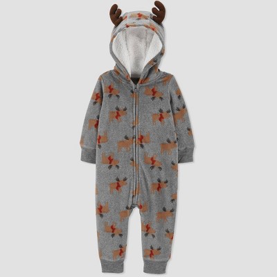 Image of Baby Boys' Moose Romper - Just One You® made by carter's Brown/Gray 9M