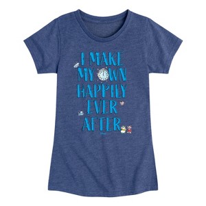 Girls' - Disney - Cinderella Make My Happily Ever After Fitted Short Sleeve Graphic T-Shirt - 1 of 4