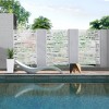 Lirago Metal Outdoor Privacy Screen Freestanding Garden Privacy Screen 72"x47" White - 3 of 4