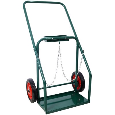 Vynxaria 440lbs capacity Cylinder Cart,WELDING CYLINDER HAND TRUCK,Large Dual Oxygen Tank Cart Dolly With 10-Inch Solid Rubber Wheels