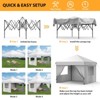 Pop Up Canopy Tent with 4 Side Walls, Duty UPF 50+ UV Protection Canopy with Wheeled Carry Bag, Multi-Mode Quick Setup Outdoor Tent - 2 of 4