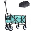RISOKEYS Outdoor Collapsible Wagon Cart with 3-Piece Waterproof Liners and All-Terrain 360° Wheels,Foldable Utility Cart for Beach,Camping - 4 of 4