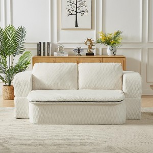 ORRD Convertible Sleeper Sofa, Folding Futon Floor Foam Sofa Bed Couch for Living Room & Bedroom - 1 of 4