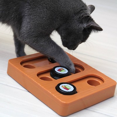 Quirky Kitty Bento Box Puzzle Cat Toy - Brown_2