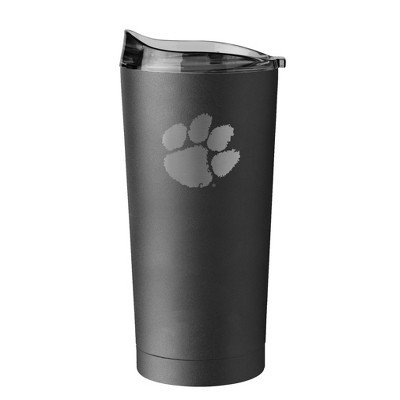 NCAA Clemson Tigers Powder Coat Stainless Tumbler - Black 20oz