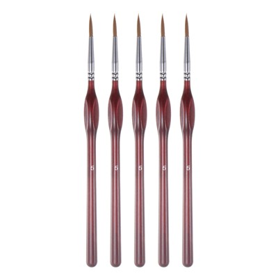 Unique Bargains Detail Nylon Hair Miniature Painting Brush 5 Pcs