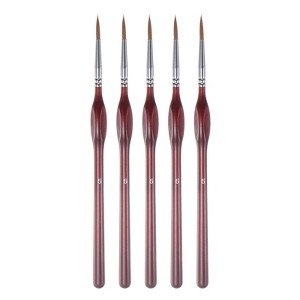 Unique Bargains Detail Nylon Hair Miniature Painting Brush 5 Pcs - 1 of 4