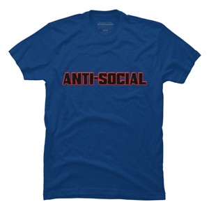 Men's Design By Humans ANTI-SOCIAL BEHAVIOR By Abstractofficial T-Shirt - 1 of 2