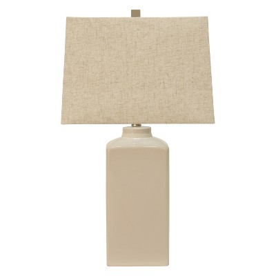 26.5" Kennedy Ceramic Desk Lamp White - Decor Therapy