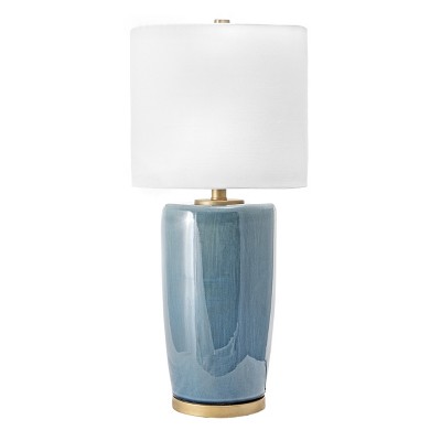 nuLOOM Avon 24" Ceramic Table Lamp Lighting - Blue 24" H x 11" W x 24" D