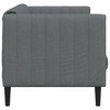 vidaXL Dark Gray 3-Seater Sofa - Modern Polyester Fabric Couch Settee with Padded Seating for Living Room/Lounge Area - 4 of 4