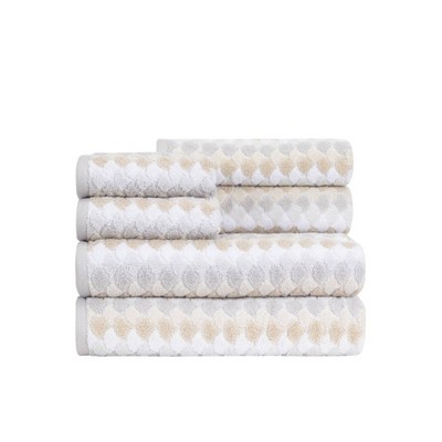 6pc Salina Bath Towel Set Beige/Gray - CARO HOME